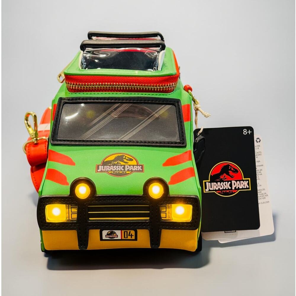 Loungefly Universal Jurassic Park Safari Tour Vehicle Light Up Figural Crossbody - Picture 2 of 8